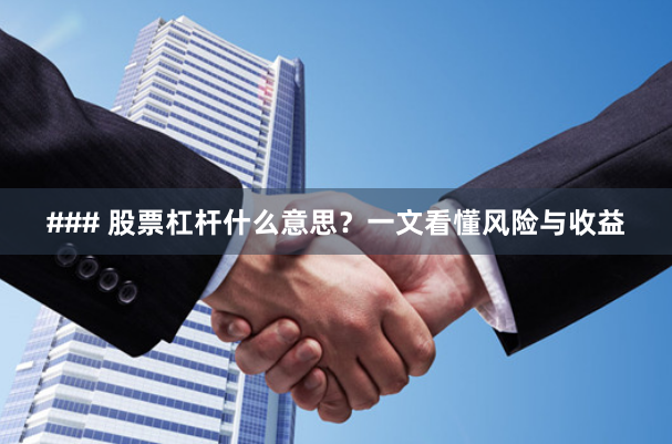 ### 股票杠杆什么意思？一文看懂风险与收益